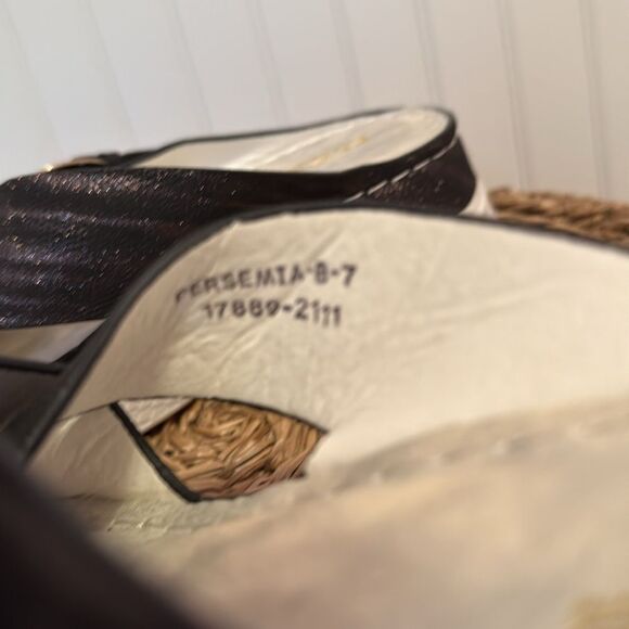 Flexus Italian Comfort by Spring Step  Women's Persemia Black Slide Sandals - B7 - Picture 4 of 8